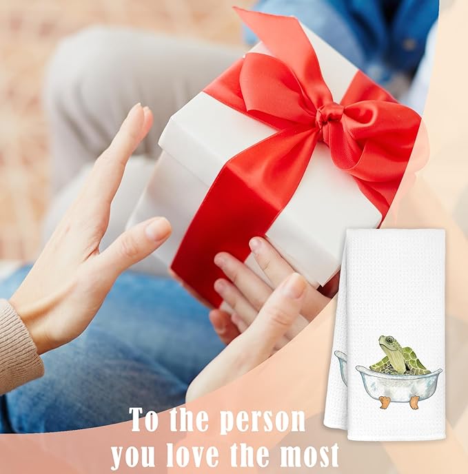 Sea Turtle Gifts Hand Towels Decorative, Sea Turtle Bathroom Decor, Funny Coastal Beach Hand Towels Drying Cloth for Kids Toddler Bathroom Decor, 16x24 Inch