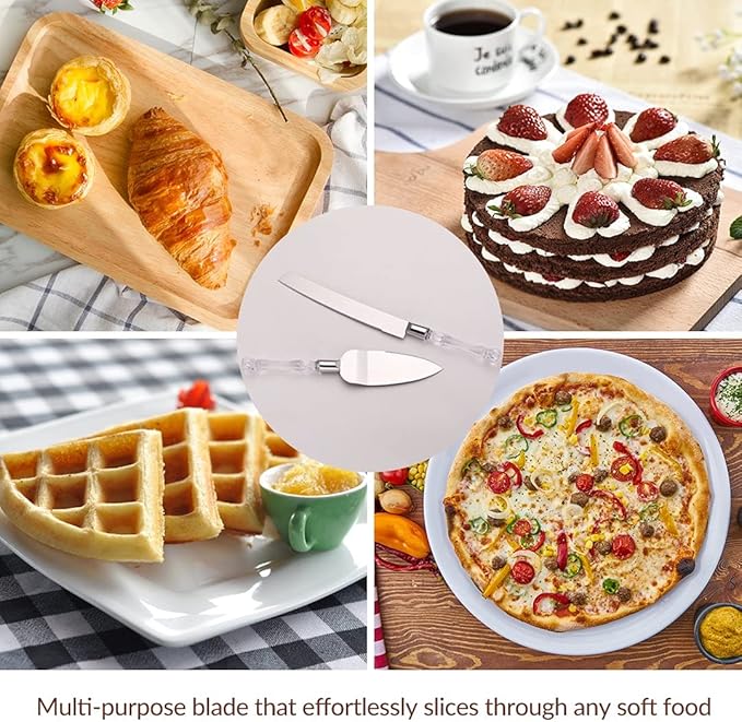 AW BRIDAL Personalized Cake Cutting Set for Wedding, Stainless Steel Wedding Cake Knife Set Wedding Anniversary Engagement Gifts for Couples//DK001CPP67//