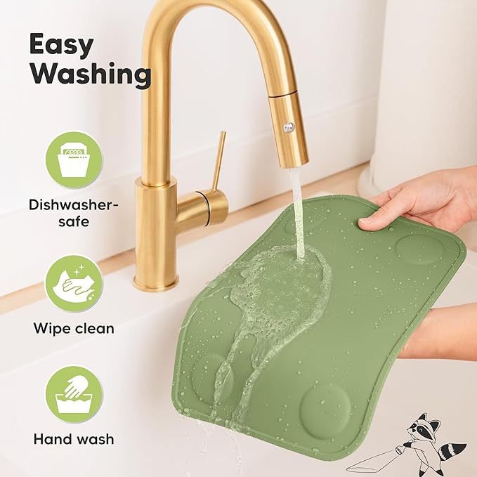 KeaBabies 2-Pack Silicone Placemats for Toddlers - 12x9 Non Slip Suction Baby Silicone Placemat for Kids Eating, Easy to Clean, Busy Travel Baby Mat for Dining Table, Food Grade/BPA-Free (Desert)