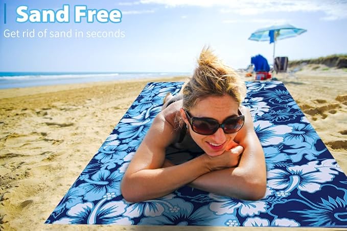 2 Pack Microfiber Thin Beach Towel Lightweight 71x32 Oversized Extra Large Sand Free Towels Quick Dry for Travel Pool Yoga Gym Sports Beach Accessories Vacation Essential Gift