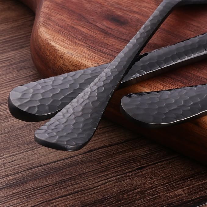 20-Piece Black Flatware Silverware Set, Bisda Stainless Steel Cutlery Sets, Multipurpose Use for Home, Kitchen, Restaurant, Hotel Tableware Utensil Service for 4