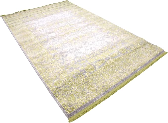 Unique Loom Traditional Classic Intricate Design with Distressed Vintage Detail, Area Rug, 5' 0 x 8' 0 Rectangular, Light Green/Gray