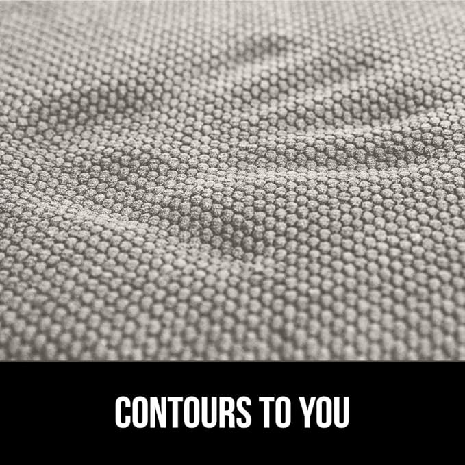 GORILLA GRIP Slip Resistant Chair Cushions, No Ties Required, Set of 6 Memory Foam Pads for Dining Room, Kitchen Table, Office, Rocking Chairs, Plush Seat Cover Cushion Pad, Home Decor, 16x16, Lt Gray