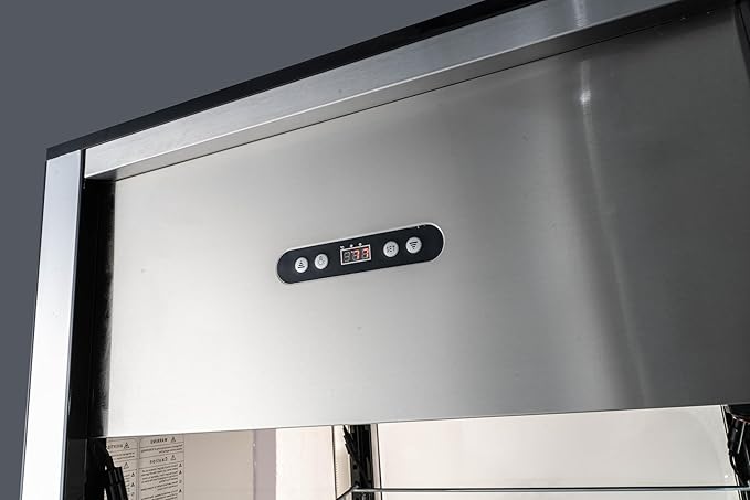 Hamilton Beach, 81 Bottle Wine Cooler Showcase Refrigerator - Intelligent Digital Control, Low Noise Operation, Freestanding Wine Fridge Cellar for Kitchen and Home, Stainless Shelves