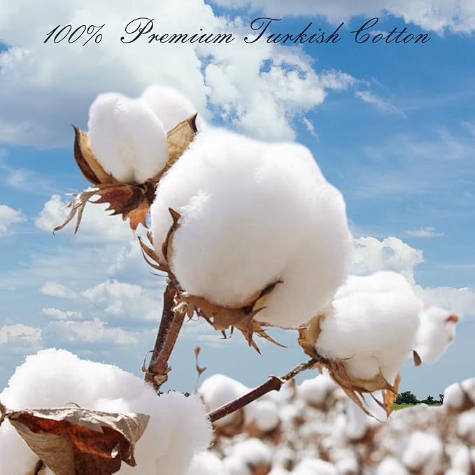 COZYART Grey Bath Towel Set 6pcs, Turkish Cotton Bathroom Towel Sets Soft Absorbent and Durable 650 GSM Luxury 6 Pcs with 2 Bath Towels, 2 Hand Towels, 2 Washcloth