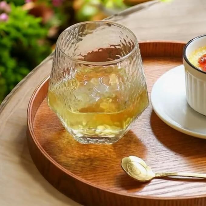 48 Pack Ribbed Origami Ripple Plastic Glasses 24 9oz Stemless Champagne Flutes & 24 12oz Cups BPA-Free, Disposable, Shatterproof Drinkware for Weddings, Bars, Events (Hammered Diamond Clear)