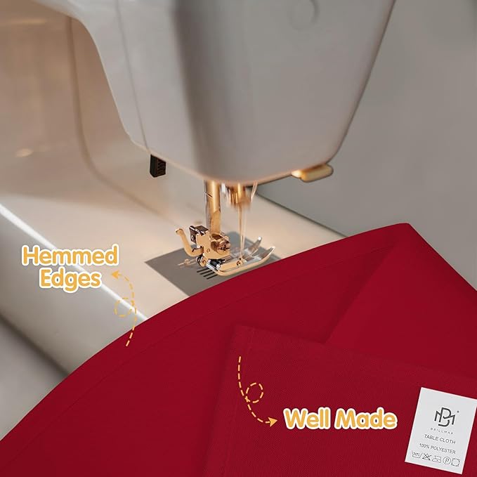 BRILLMAX 8 Pack Burgundy Tablecloths for 6 Foot Rectangle Tables 60 x 102 Inch - 6ft Rectangular Bulk Linen Polyester Fabric Washable Cloth Cover for Wedding Reception Banquet Birthday Party