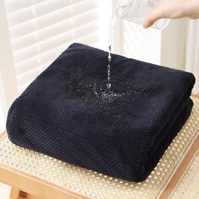 30x60 Inches Extra Large Bath Towels Set Super Soft Absorbent Luxury Microfiber Towels for Bathroom (Black,3PCS)