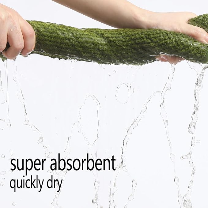 YTYC 29x59 Inch Bath Towels Set of 6 Large, Super Soft Absorbent Lint Free Microfiber Shower Towels for Bathroom 80% Polyester (Lemon Green,6 Piece)