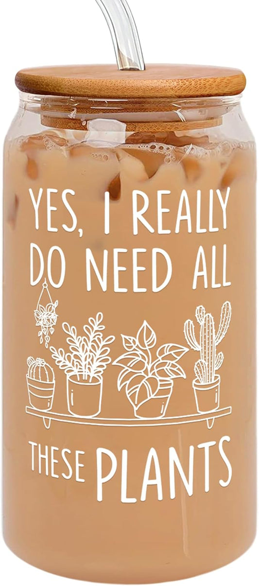 Pawzity Gifts for Plant Lovers - Plant Lover Gifts - Christmas Gift for Plants Lovers - Plants Lover Ideas for Women - Gardening Gift Ideas - 16 Oz Can Glass