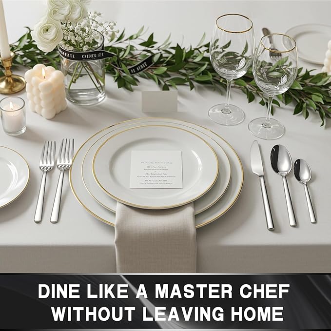 20-Piece Silverware Set, Heavy-Duty Stainless Steel Flatware Set for 4, Cutlery Set with Modern Round Handle, Mirror Polished Silverware for Home, Wedding, Restaurant, Dishwasher Safe