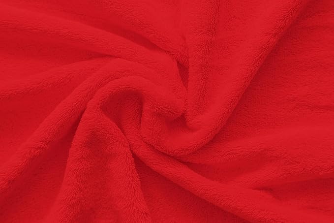 American Veteran Towel, 100% Cotton Turkish 6 Piece Towel Set, Luxury Towels Set of 6 for Bathroom Essentials, 2 Bath Towels 2 Hand Towels 2 Washcloths, Red