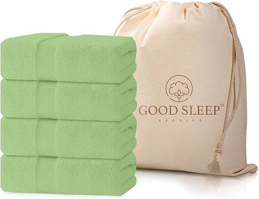 100% Cotton Bath Towels, Pack of 4 Towels for Bathroom, Luxury 700 GSM Bath Towel, Highly Absorbent Bathroom Towel Set, 30 x 60 Inches Large Bath Towels, Super Soft & Quick Dry Towel Set, Sage