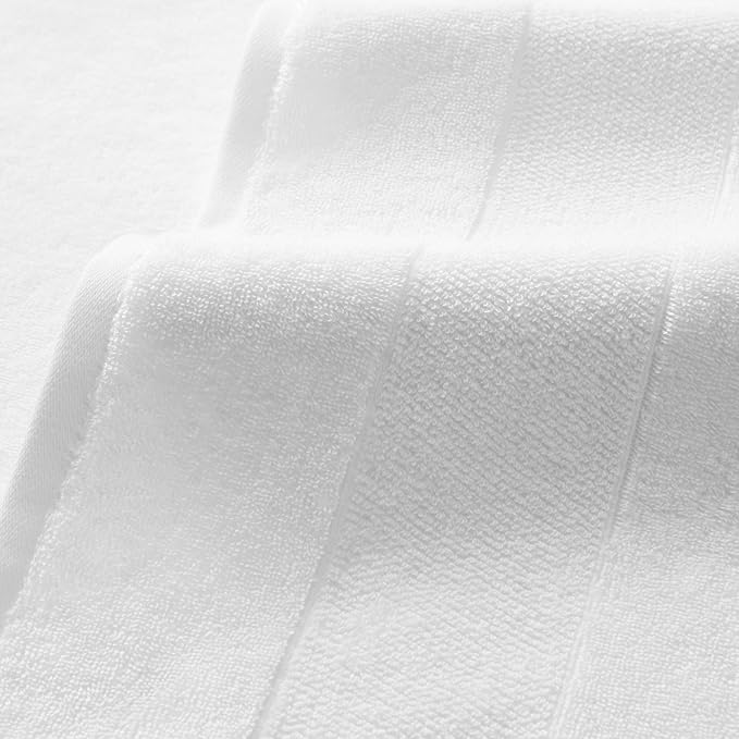 Aston & Arden Aegean Terry Wash Cloths - Set of 8 - Ringspun Turkish Cotton Thick and Soft Absorbent Luxury Hotel and Spa Bathroom Towel, 600 GSM, 13 x 13 in, White