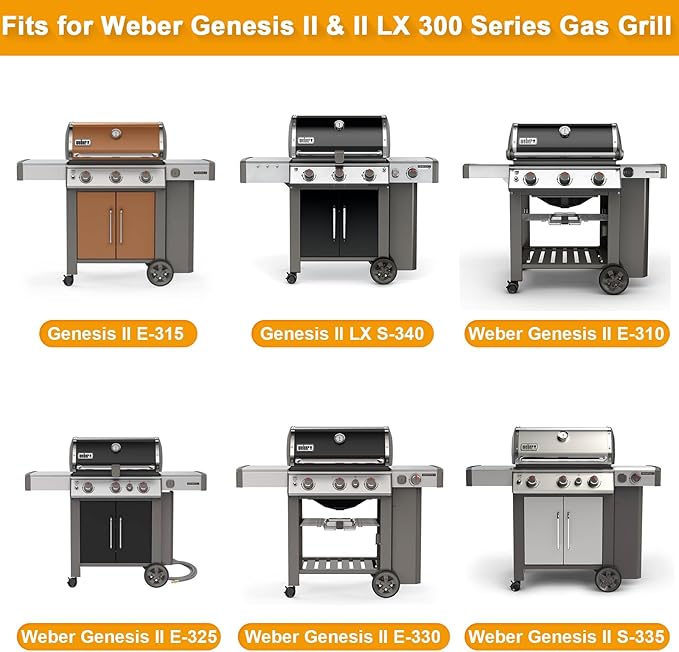 6788 Griddle Insert for Weber Genesis II 300 Series Gas Grill Non-Stick Full Size Cooking Plate Replacement Part for Weber GS4 Genesis II E310 E315 E325 E330 E335 S310 S335 Genesis II LX 340