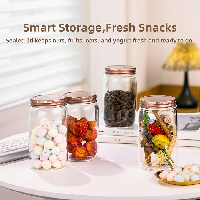 16oz Glass Cups with Lids and Straws - 2Pcs Reusable Juice Bottles,Drinking Glasses Set for Coffee Bar Accessories,Matcha Cup Glass Tumbler Reusable for Gifts