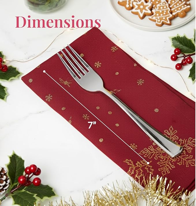 Prestee 300 Count Plastic Forks - 7 Inch Heavy Duty Disposable Silverware - Bulk Fancy Silver Fork Set for Table Decor - Durable Plastic Silverware for Parties, Events and Christmas Holidays