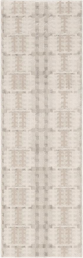 Nourison Home Nordic Ivory Multicolor 2' x 6' Area Rug - Easy Clean, Non Shedding, Bed Room, Living Room, Dining Room, Kitchen (6' Runner)