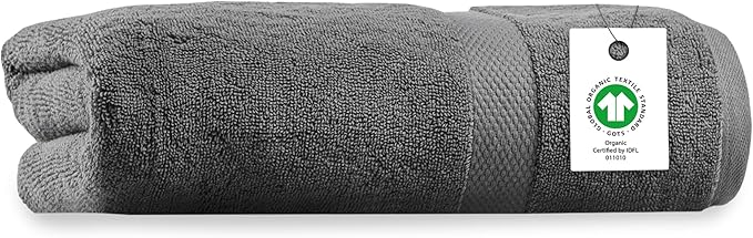 Delara Organic Cotton Luxuriously Plush Bath Towel | GOTS & OEKO-TEX Certified | Premium Hotel Quality Towels | Feather Touch Technology | 650 GSM Long Staple|Soft, Quick Dry & Ultra-Absorbent 30"x58"