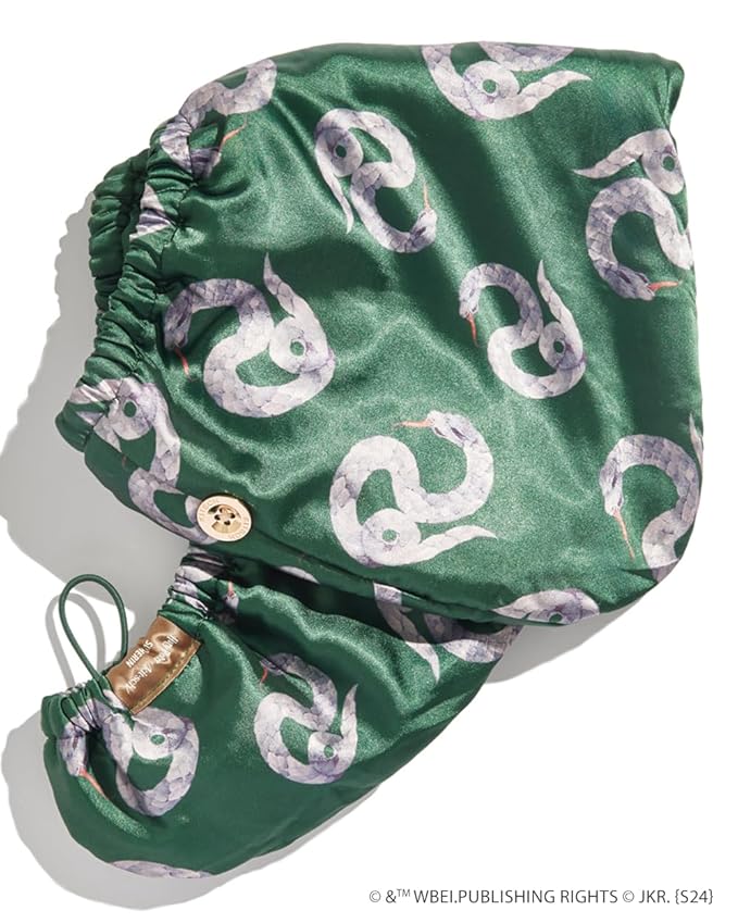 Kitsch x Harry Potter Satin Microfiber Hair Towel Wrap for Women - Super Absorbent, Quick Dry, Anti-Frizz, for Long & Short Hairs, Turbans for Women, Hair Wrap, Gifts for Mom - Slytherin