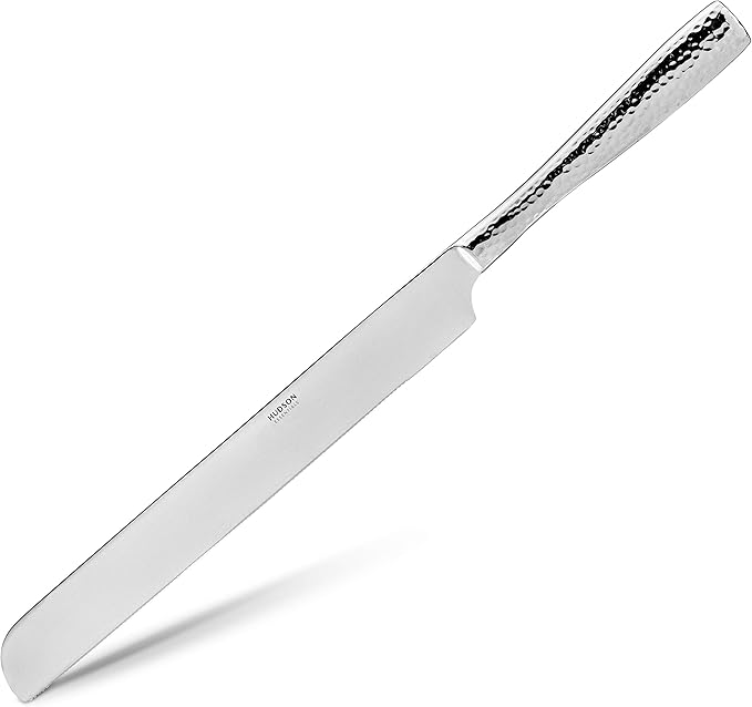 Hudson Essentials Hammered 18/10 Stainless Steel Cake Knife & Cake Server Set