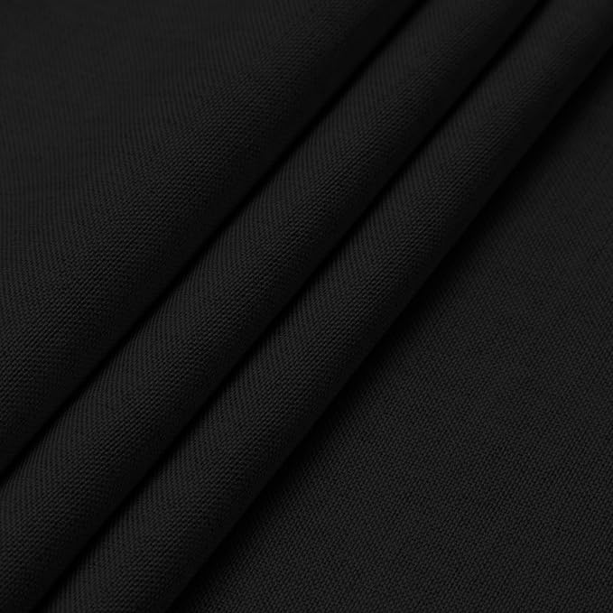 Easy-Going Faux Linen Waterproof Spill-Proof Tablecloth Stain Resistant Round Table Cloth Wrinkle Free Decorative Fabric for Kitchen, Dining, Party, Weddings, Restaurants (60 in-Round, Black)