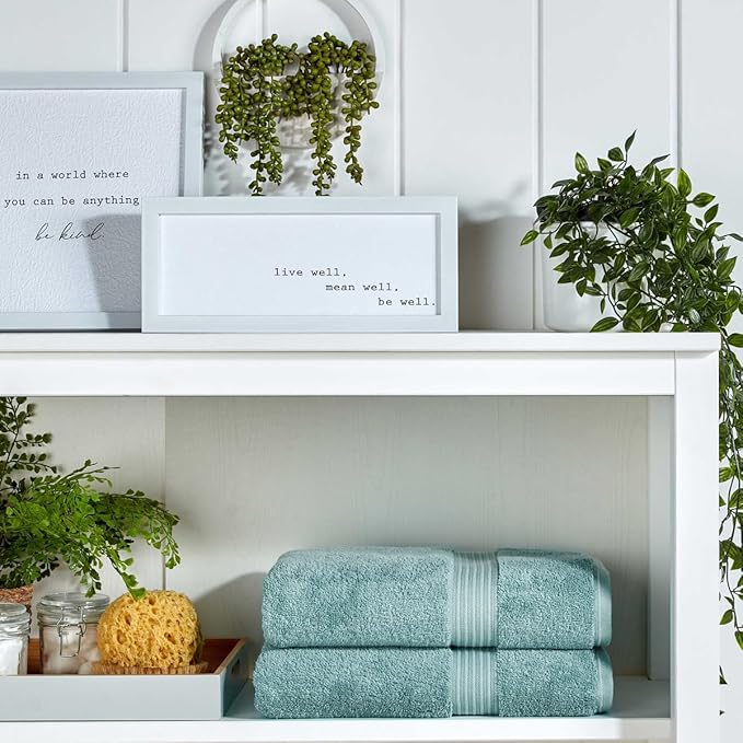 Christy Supreme Hygro 6 Piece Towel Set | Mineral Blue | 100% Luxury Supima Cotton | Ultra Soft | Super Absorbent | 650GSM | 2 Bath Towels 2 Hand Towels 2 Face Cloths