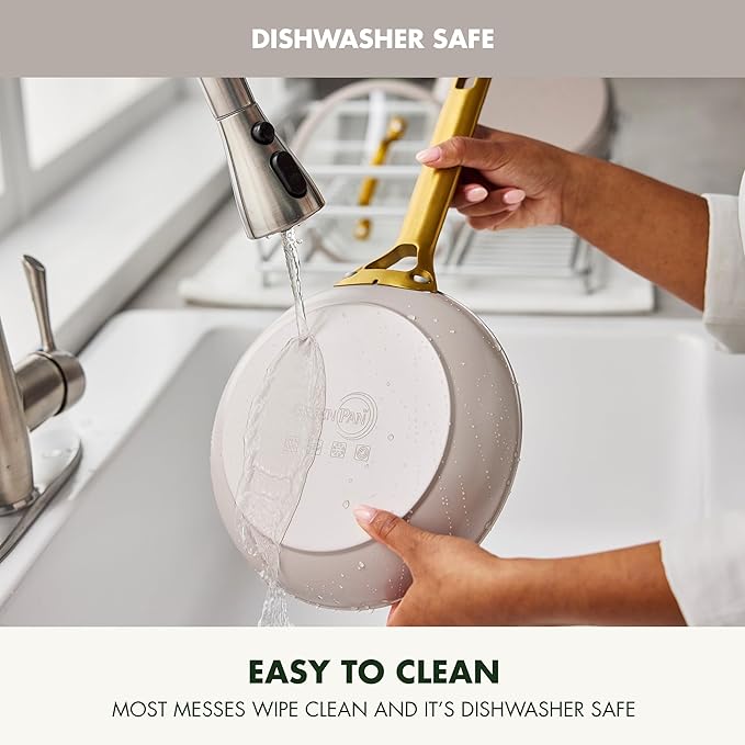 GreenPan Nonstick Reserve Pro 10 Piece Cookware Set, NSF Certified Ceramic, Hard Anodized PFAS-Free Pots & Pans Set with Lids, Stainless Steel Handles, Oven & Dishwasher Safe, Oyster Gray