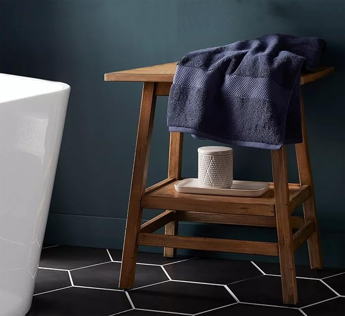 Delara 100% Organic Cotton Towels 650 GSM Plush Feather Touch Quick Dry Towel, 12-Piece Towel Set GOTS Certified, Oeko-Tex Green Certified, 1 Bath Towel, 1 Bath Sheet, 4 Hand Towels & 6 Wash Cloths