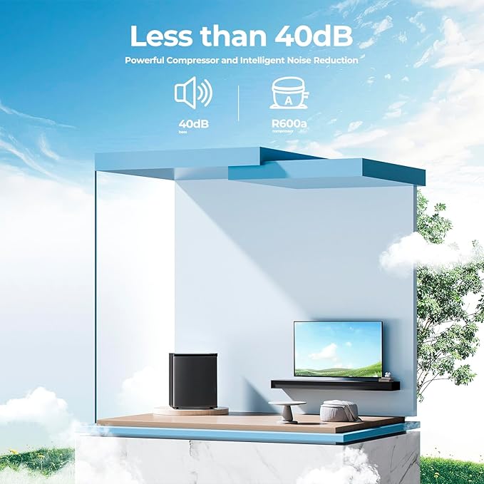 2.2 Cu.ft Upright Freezer, Small Mini Freezer with Adjustable Thermostat, Removable Shelves, Reversible Single Door, for Bedroom/Home/Dorms/Apartment (Black)