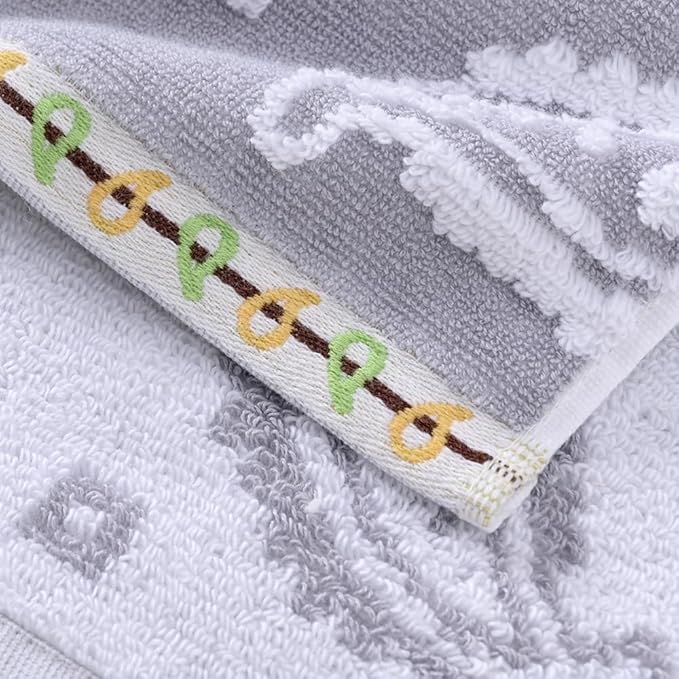 sense gnosis Grey Hand Towel Set of 2 Super Soft 100% Cotton Absorbent Paisley Pattren Jacquard Double-Faced Bath Hand Towels for Bathroom Home Decorative 13" X 29"