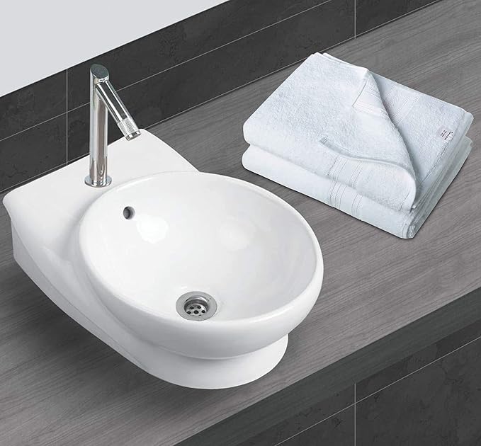 Large Bath Towels Set of 4 – 27x54 Inches – 100% Cotton – Quick Dry & Highly Absorbent – Durable for Bathroom, Spa & Hotel Use – White