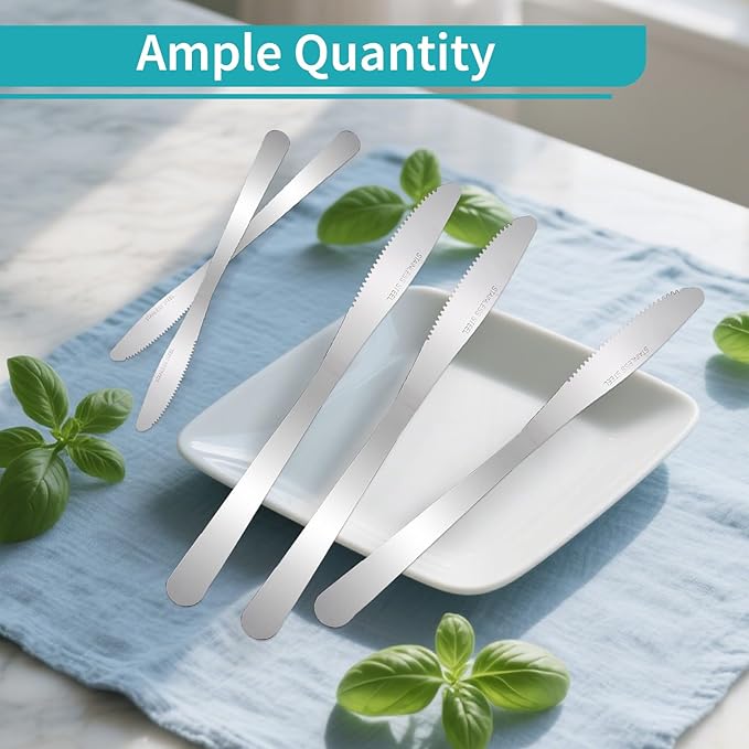 160 Pcs Stainless Steel Dinner Knives 8.3 Inches Butter Knife, long-lasting Silverware Spreader Knives for Steak, Table, Kitchen, Home, and Restaurant (Silver)