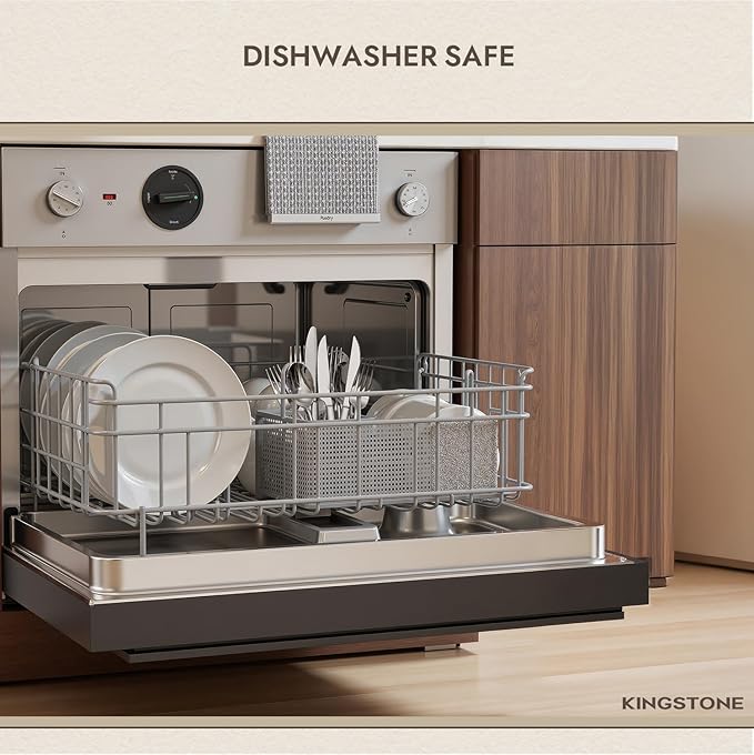 KINGSTONE Silverware Set with Steak Knives, 36-Piece Forged Flatware Set Cutlery Set Premium Stainless Steel, Service for 6, for Kitchen, Home, Wedding, Party, Mirror Polished and Dishwasher Safe