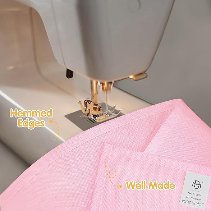 BRILLMAX 10 Pack Pink Tablecloths 70 x 120 Inch for 6ft or 8ft Rectangle Tables - Rectangular Bulk Linen Polyester Fabric Washable Cloth Cover for Wedding Reception Banquet Birthday Party