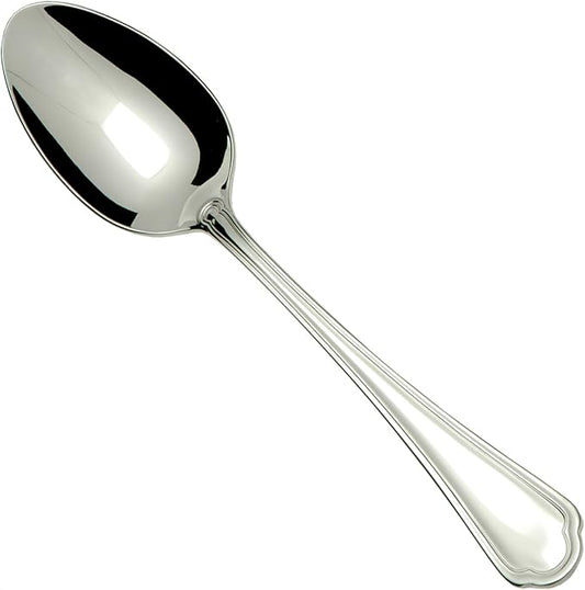 Fortessa Medici 18/10 Stainless Steel Flatware Dessert/Oval Soup Spoon, Set of 12