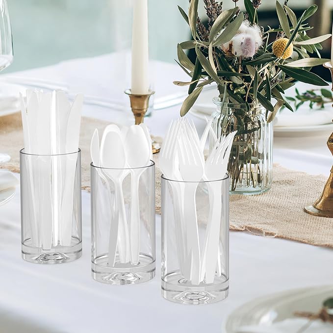 360 Count Extra Heavy Duty White Plastic Forks Disposable, BPA-Free, Heat Resistant, Solid and Durable Disposable Forks Bulk, Premium Plastic Forks heavy duty for Party Supply