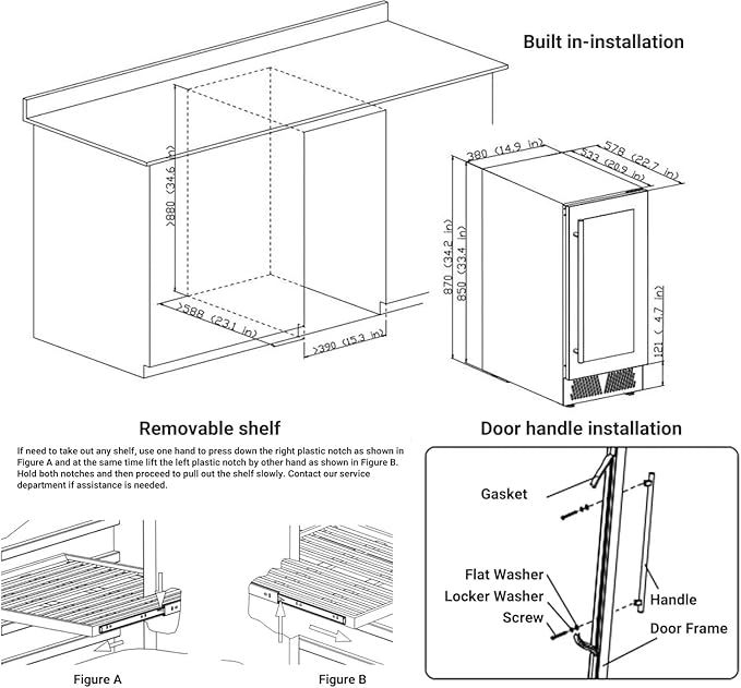 AAOBOSI 15 Inch 28 Bottles Wine Fridge,41-68°F Dual Zone Wine Cooler, Visualized Temperature Regulation, Designed For Large Wine Bottles, 5 Adjustable Shelves,Temperature Memory Function