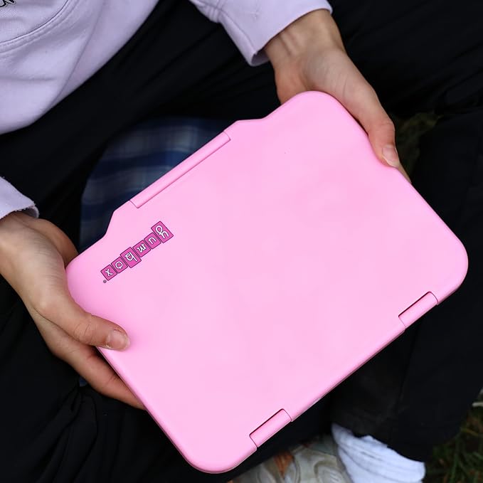 Yumbox Prêt Stainless Steel Bento Lunch Box, 3 Compartment, Secure Seal, BPA-Free, Dishwasher Safe, Compact & Lightweight for Kids & Adults, School & Office Lunch, Portion Control (Versailles Pink)