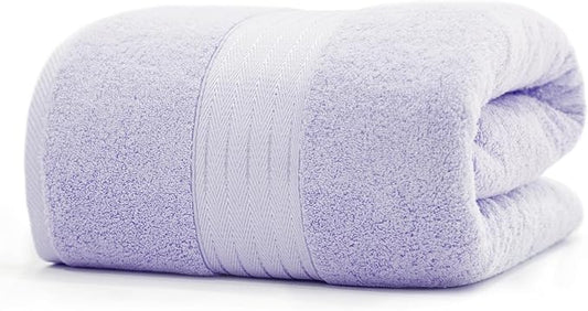 COZYART Lavender Oversized Bath Sheet for Bathroom 35x70 100% Cotton Body Shower Towel Soft Absorbent Durable 650 GSM Extra Large Towels for Daily Use