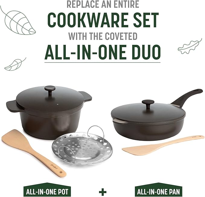 Goodful All-in-One Pan, Multilayer Nonstick, High-Performance Cast Construction, Multipurpose Design Replaces Multiple Pots and Pans, Dishwasher Safe Cookware, 11-Inch, 4.4-Quart Capacity, Graphite