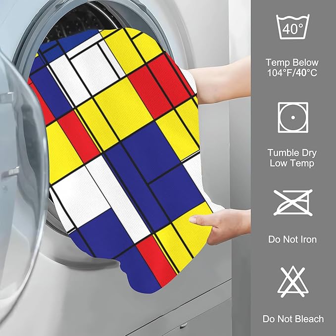 Abstract Geometric Hand Towel,Abstract Modern Hand Bath Towels Set of 2 Dish Towels Soft Absorbent Decorative Hand Towels for Bathroom Kitchen Yoga Home Decor 14 x 28 in