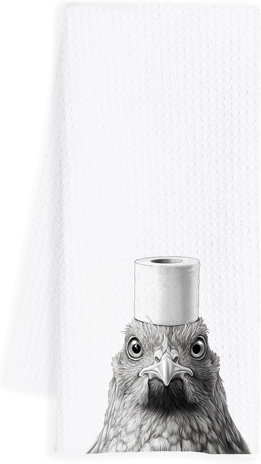 Chicken Hand Towels for Bathroom, Funny Chicken Bathroom Hand Towels, Chicken Decor, Chicken Gifts for Women Chicken Lovers, Funny Chicken Gifts, Chicken Lady Gifts, 16x24 Inch