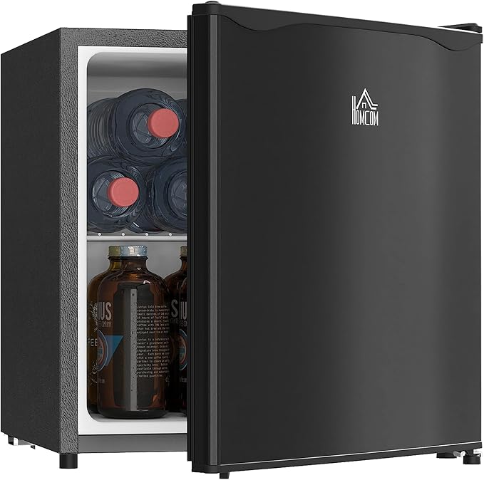 HOMCOM Mini Freezer Countertop, 1.1 Cu.Ft Compact Upright Freezer with Removable Shelves, Reversible Door for Home, Dorm, Apartment and Office, Black