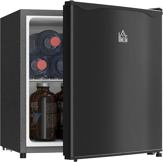 HOMCOM Mini Freezer Countertop, 1.1 Cu.Ft Compact Upright Freezer with Removable Shelves, Reversible Door for Home, Dorm, Apartment and Office, Black