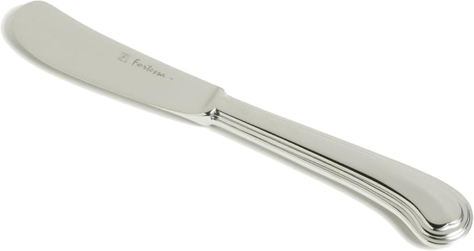 Fortessa San Marco 18/10 Stainless Steel Flatware Solid Handle Butter Knife, Set of 12