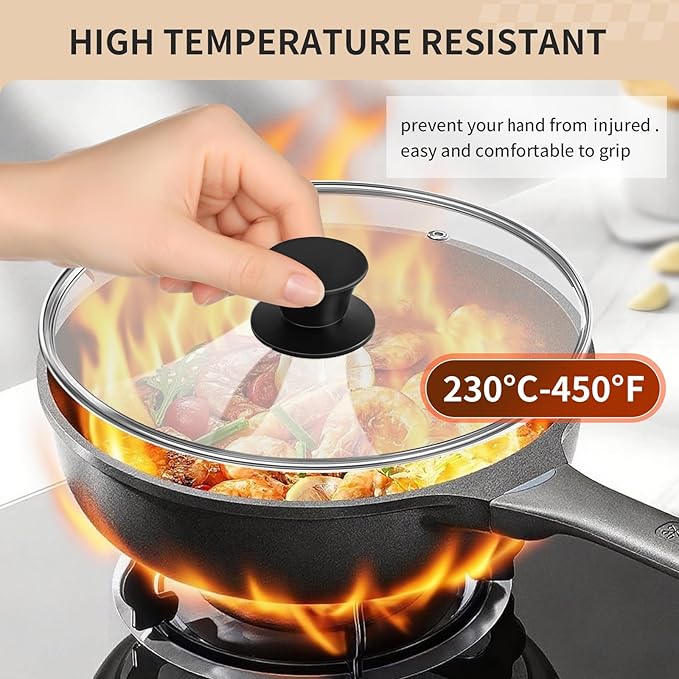 2PCS Silicone Pot Lid Knobs, Heat Resistant and Non Slip Universal Replacement Handles, Fits Slow Cookers, Pans and Cookware Lids, Includes Free Screwdriver, Dishwasher Safe