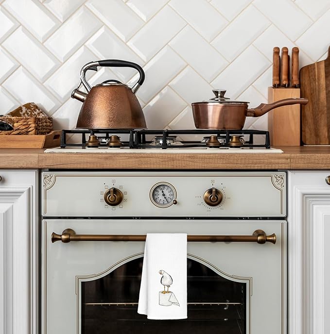 Seagull Hand Towels, Seagulls Gifts for Women Bird Lovers, Seagull Decor, Funny Kitchen Towels for Bathroom, Coastal Nautical Sea Gull Decorative Dish Tea Towels for Kitchen, 16x24 in