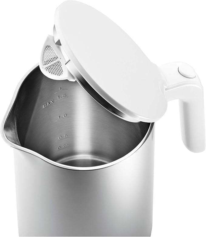 ZWILLING Enfinigy 1.5-Liter Cool Touch Stainless Steel Electric Kettle Pro, Tea Kettle, Silver