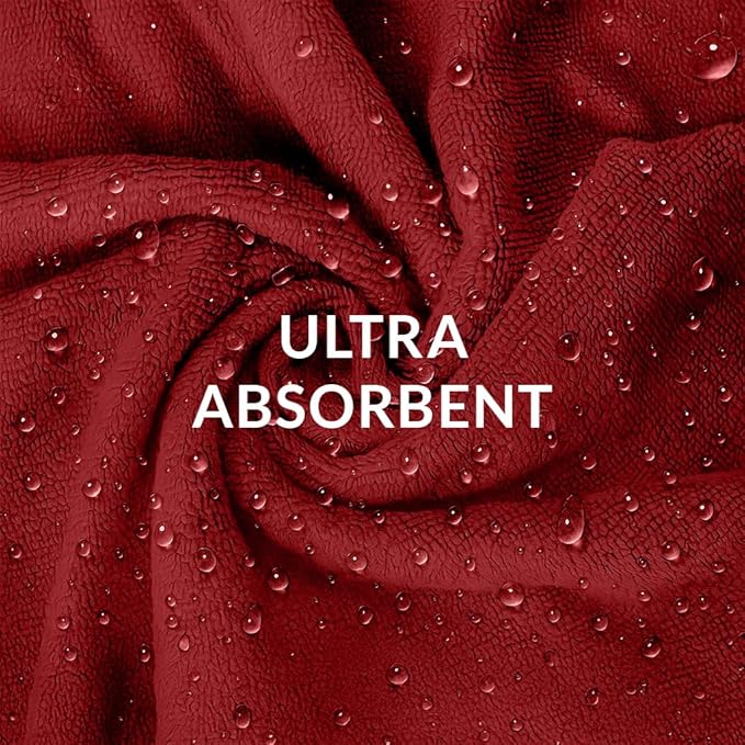 RIVERSIDE Pack of 2 Extra Large Bath Sheets 35 x 70 Inches - 100% Ring Spun Cotton Hotel Quality Oversized Bath Towels - Super Soft, Highly Absorbent & Quicker to Dry - Red